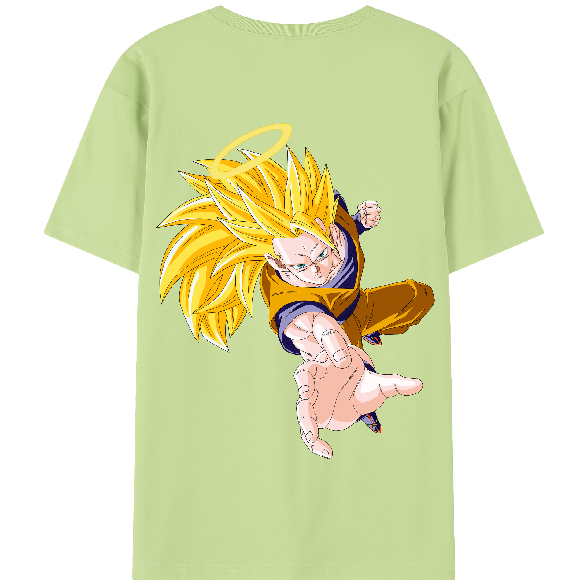 （画像用） ドラゴンボール 孫悟空（そん ごくう）Son Goku カカロット DRAGON BALL Kakarotto 綿100％半袖Tシャツ（背面プリント）